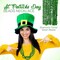 4E's Novelty St Patricks Day Beads Necklace Bulk (12 Pack) Shamrock Clover Green Beads - St. Patrick's Day Gifts for Kids, Kids Party Favor Supplies Costume Accessories